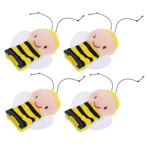 WESIEVYA 4 Stück Bienen-fingerpuppenspielzeug Fingerpuppe Tierpuppen Für Tier-fingerpuppenspielzeug Kleinkindspielzeug Fingerpuppen in Tierform Fingerpuppen Plüsch von WESIEVYA