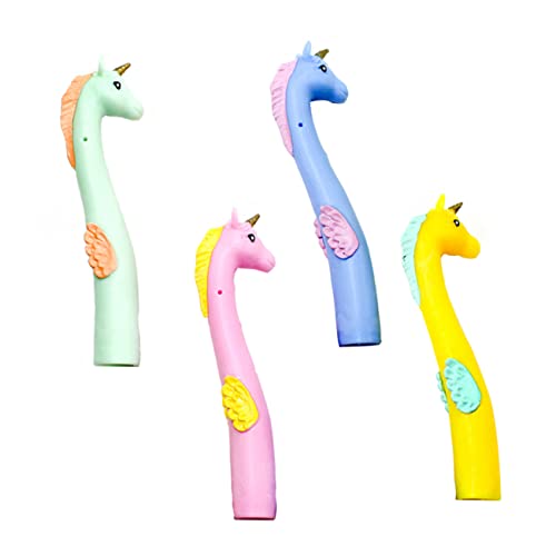 WESIEVYA 4 Stück Einhorn Fingerpuppe Spielzeug Einhorn-fingerpuppen Handpuppenspielzeug Einhorn Puppe Spielzeug Einhorn-Spielzeug Für Kinder Kinderspielzeug Babypuppe von WESIEVYA