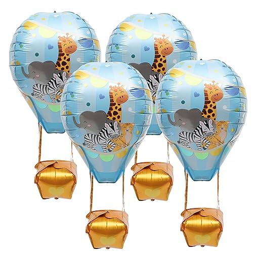 WESIEVYA 4 Stück Heißluftballon Hochzeitsballons Ballons Dekor Drachen Für Kinder Dekorative Luftballons Für Die Geburtstagsfeier Festlicher Ballon Geburtstagsballon Aluminiumfolie von WESIEVYA