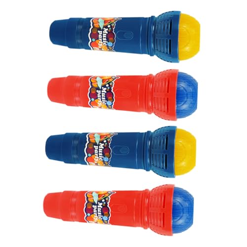 WESIEVYA 4 Stück Mikrofon Spielzeug Mikrofon-stütze Mini-mikrofon Kinder-Karaoke-Prop-mikrofon Kinder Spielset Puzzle-Spielzeug Echomikrofon Für Kinder Kinderspielzeug Karaoke-Spielzeug Abs von WESIEVYA