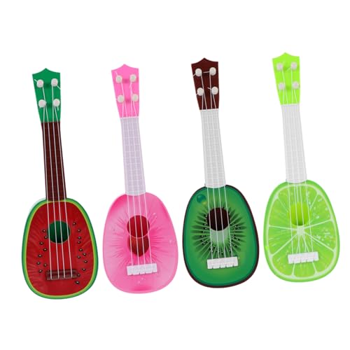 WESIEVYA 4 Stück Mini-Gitarre Mini-kinderukulele Simulations-Ukulele Kleine Ukulele Imitierte Ukulele Mini-Ukulele Für -Ukulele Obst-Ukulele Plastik Colorful von WESIEVYA