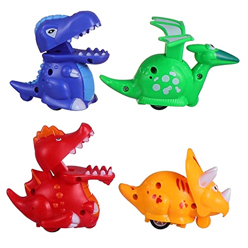 WESIEVYA 4 Stück Spielzeug schieben Auto zurückziehen Kinder spielset Kinderspielzeug Animals Toys for Party Spielzeug für Kinder Push-Go-Spielzeug Push-and-Go-Spielzeug Plastik von WESIEVYA