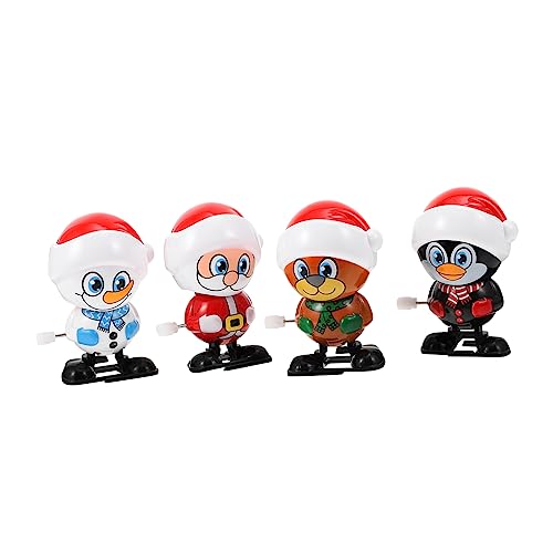 WESIEVYA 4pcs Weihnachten Uhrwerk Spielzeug Jungen und Mädchen Party Favors Spielzeug Wind-up Spielzeug für Weihnachten Decor von WESIEVYA