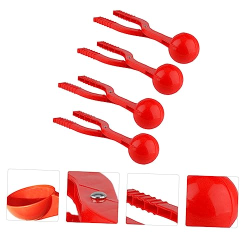 WESIEVYA 4 Stück runder Schneeballclip Schneeball-Maker-Clip Winter-Schneekugel schneeballschlacht schneeballmaker Schneeballset Winterspielzeug für Kinder Hersteller für Schneeball Plastik von WESIEVYA