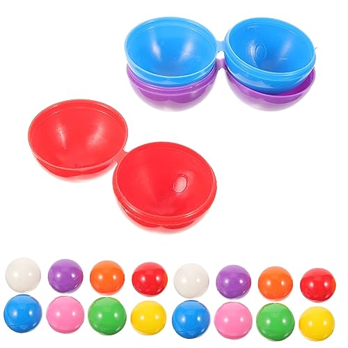 WESIEVYA 40 Stücke Bunte Bälle Jungen Und Mädchen Party Favor Frühling Regenbogen Set Kunststoff Tombola Zeichnung Bälle von WESIEVYA