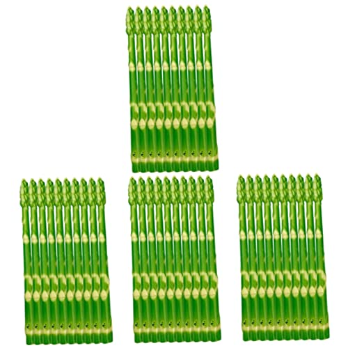 WESIEVYA 40 STK Spargel Modellierschmuck Spargelstütze Spargel-Modell künstliches Spargelmodell Spargel Dekor The Green die grünen Spargel-Foto-Requisite entzückende Spargelverzierungen PVC von WESIEVYA