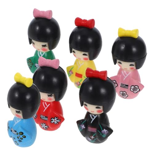 WESIEVYA 48 STK Kimono-puppenschmuck Puppen Für Puppenhaus Asiatische Figuren Feng Miniatur-Kimono-Puppe Puppenhauspuppen Mini-Kimono Auto Japanische Kimonopuppen Miniatur-zubehör Volk PVC von WESIEVYA