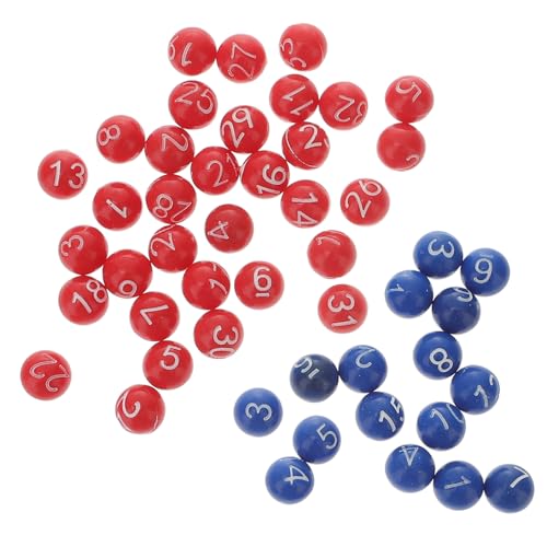 WESIEVYA 49 STK Ball der Lotteriemaschine Zahlen-Bingo-Spiel für Kinder Ersatz-Bingobälle Pong-Pong-Bälle Bingo Kugeln Party Games spielzeuge Tombola Zahlenkugeln Bingo-Spielbälle Plastik von WESIEVYA