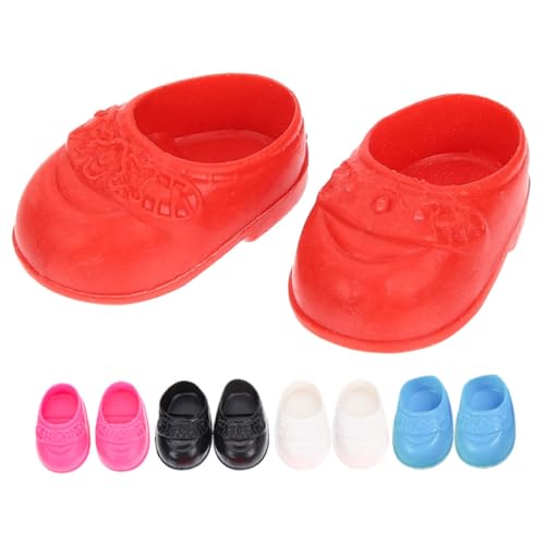 WESIEVYA 5 Paar Miniatur-Schuhe Für Kleine Häuser, Flache Schuhe Für Mini-Puppen, Mini-puppenschuhe, Spielzeug-Hausschuhe, Schuhe, Dekorationen, Niedliche Miniatur-Schuhe von WESIEVYA