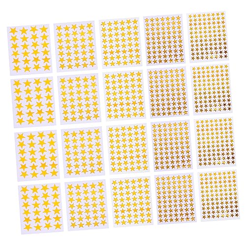 WESIEVYA 50 Blatt Sterne-Aufkleber entfernbare Etiketten Kinder belohnen Sternaufkleber Aufkleber Kinder Stickers for Nailart-Aufkleber Schreibwarenetikett Abnehmbarer Sternaufkleber von WESIEVYA