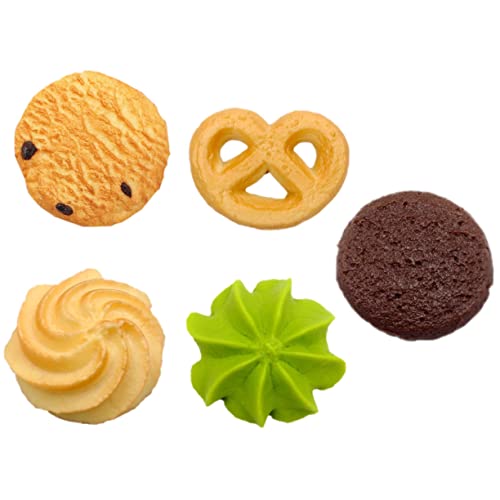 WESIEVYA 5St Simulierte Cookies Fake-Keks-Dekor Schokoladenkekse künstliches Cookie-Modell gefälschter Käse plätzchen dekorieren Hausdekoration Spielzeug Simulations-Cookie Food-Modell PVC von WESIEVYA