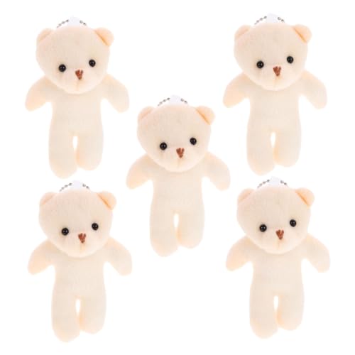 WESIEVYA 5St Teddybär- Geburtstagsgeschenk bär Spielzeug Bär Schlüsselanhänger Plüschbärenspielzeug Schlüsselbund süße Geldbörse hängende kleine Bären Bär Spielzeug von WESIEVYA