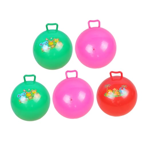 WESIEVYA 5st Den Ball Klopfen Reiten Auf Springendes Spielzeug Kinder Gymnastikball Hüpfender Ball Aufblasbares Spielzeug Cartoon-Muster-Hopping-Ball Aufblasbare Bälle Hüpfball PVC von WESIEVYA