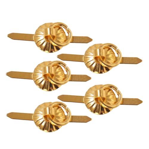 WESIEVYA 5st Schrankgriff Für Puppenhaus Schubladengriffe Vintage Schubladenknöpfe Mini-türgriffe DIY Mini-hausgriff Mini-möbelzubehör Kleine Möbelaccessoires Golden Aluminiumlegierung von WESIEVYA