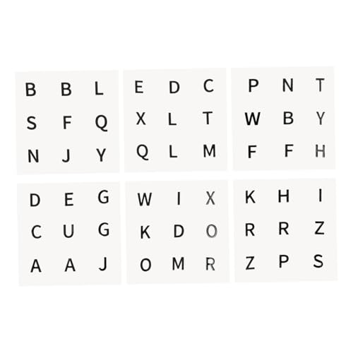 WESIEVYA 6 Blatt Hilfszubehör Alphabet Spielzeug Zahlen Aufkleber Zahlen Rätsel Puzzle Würfel Aufkleber Konvexer Puzzle Würfel Aufkleber Konvexer Würfel Spielzeug Aufkleber von WESIEVYA