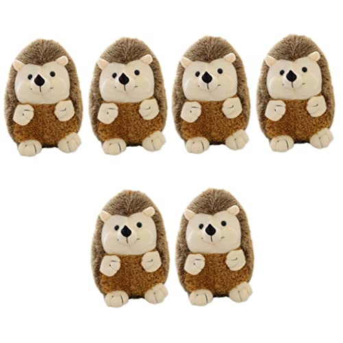 WESIEVYA 6 STK Plüsch-Igel-Puppe Plüsch-Igel-Spielzeug Plüschtier Igel umkehrbare Plüschtiere Kinder dekor Kleinkind Puppen Kinder Kuscheltier Animal Toys Igel Spielzeug Puppe in Igelform von WESIEVYA