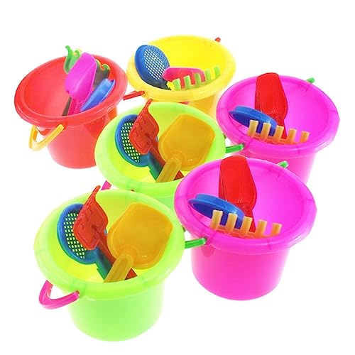 WESIEVYA 6 Sätze Sandspielzeug für Kinder Strand Sandspielzeug Spielen Sandkastenspielzeug Sandeimer Sandsieb Kinder sandspielzeug Beach Toys for Spielzeuge Kinderspielzeug von WESIEVYA