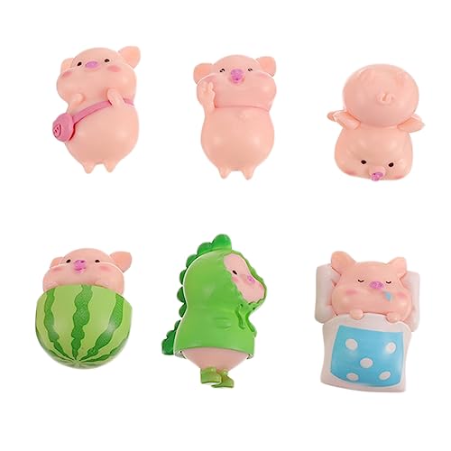 WESIEVYA 6 Stück Miniaturen Cartoon Tiere Puppe Spielzeug Figuren Set Ideal Dekoration Oder Für Kreative Spielideen Für Kinder Und Sammler von WESIEVYA