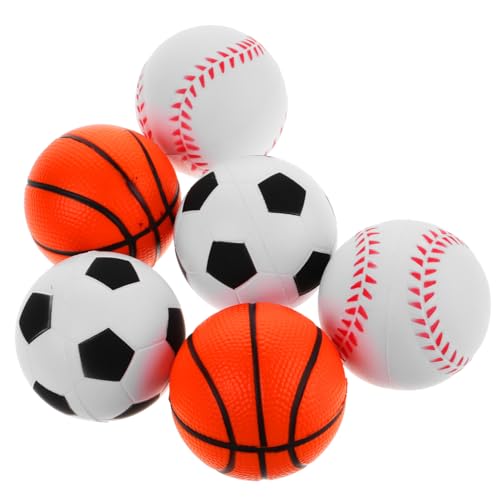 WESIEVYA Fussball Ball Für Kinder Stressabbau Bälle Mini Fußball Basketball Baseball Entspannungs Squeeze Für Weiche Pu Kugeln Und Ideal Für Sensorisches von WESIEVYA