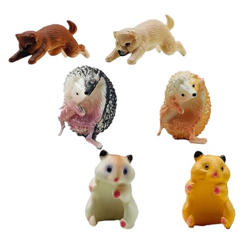 WESIEVYA 6 Stücke Tasse Rand Hängende Dekoration Hamster Igel Tasse Rand Figur Hängen Ornament Tasse Rand Marker Tasse Rand Charme Figur von WESIEVYA