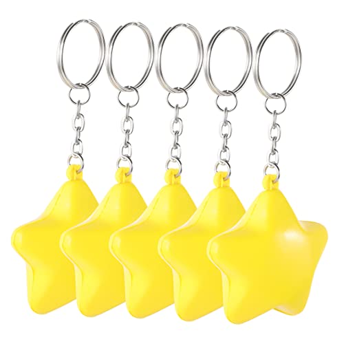 WESIEVYA 6St Ball zum Stressabbau Stress Balls + tiegerkostuem Kinder Chaps Kinder geburtstagszig Toy gilbe Sternspielzeug Star-Stressball entzückendes Squeeze-Spielzeug Metall Yellow von WESIEVYA