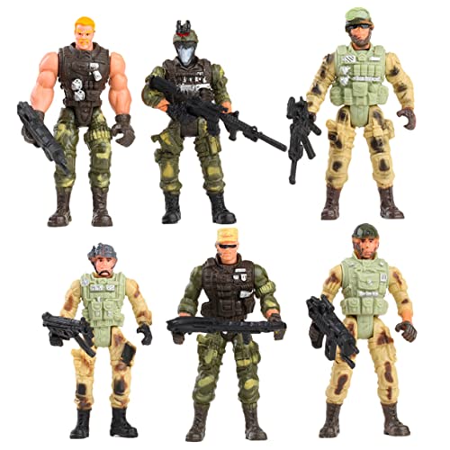 WESIEVYA 6er Set Flexible Soldatenfiguren Militärspielzeug Für Zufällige Designs Detailreiche Modell Soldaten Für Kreatives Und Militärische Spiele von WESIEVYA