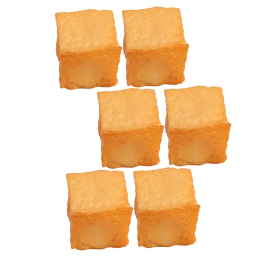 WESIEVYA 6St Tofu-Modell für die Küche Simulation Fisch-Tofu künstliche Tofu-Modelle Fake-Food-Tofu hühner Spielzeug kinderknallzeug Künstliche Fisch-Tofu-Requisite PVC-Faux-Fisch-Tofu von WESIEVYA