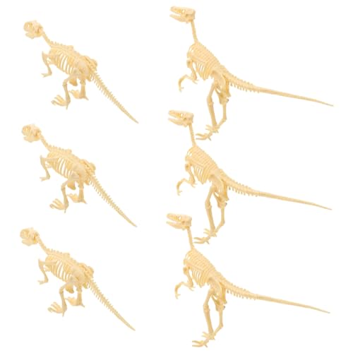 WESIEVYA 6st Dinosaurier-fossil-Modell Dino-Knochen-Figuren Dinosaurierknochen-ausgrabungsset Mini Dinosaurier-sandspielzeug 3D-Dinosaurier-Skelett Dinosaurier-skelettmodell Abs von WESIEVYA