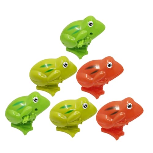 WESIEVYA 6st Hüpfendes Aufziehspielzeug Mini-Spielzeug Miniaturtiere Frösche Aufziehen Mini-Frosch-Spielzeug Spiel Mit Uhrwerk Kleinkindspielzeug Uhrwerk-tierspielzeug Spielzeug Für Abs von WESIEVYA