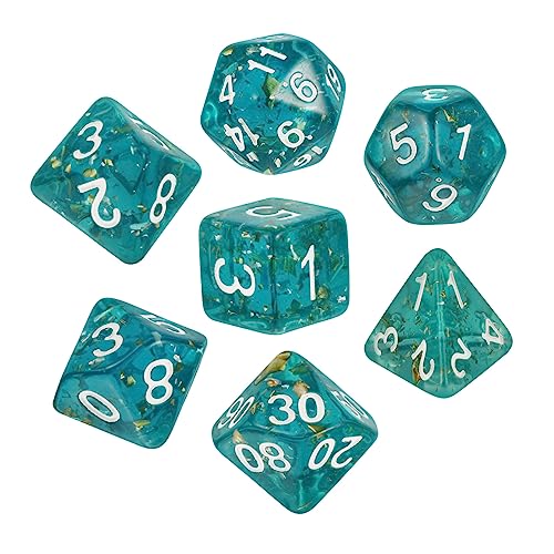 WESIEVYA 7St Würfel aus Acryl lichtwürfel travel Cubes partyzubehör Spielzeugwürfel dice Set Pub-Spielzeug 8-seitiger Würfel RPG-Würfel Würfel Spielzeug transparente Würfel Spielwürfel Blue von WESIEVYA