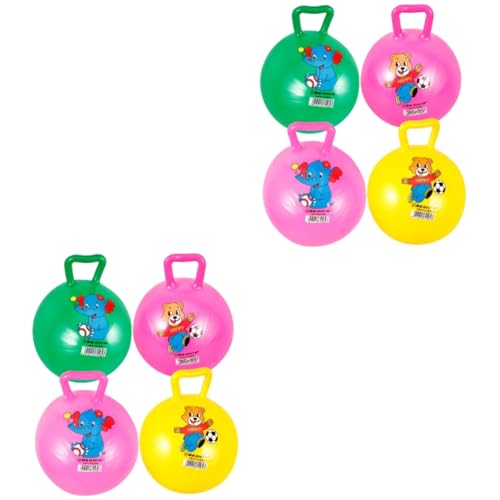 WESIEVYA 8 STK Schläger handhaben Springender Ball aufblasbarer Hopfenball Weltraumhüpfer hupfball für Kinder Activity für Kinder Spielzeug Kugelkugel für Kinder Kinder-Cartoon-Ball PVC von WESIEVYA