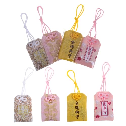 WESIEVYA 8 Stück Wächter Gebetsbeutel Omamori Japanischer Glücksbringer Glücksamulett Japanischer Hängeanhänger Glücksamulett Japanisches Omamori Japanische Amulette von WESIEVYA