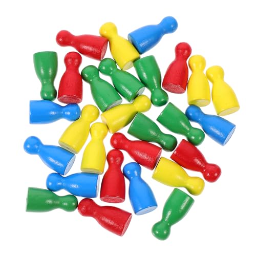 WESIEVYA 96 STK Stück Ersatz Schachfiguren Magnetisches Schachbrett Spielmarken Brettspiel Schachfigur Spielfiguren Denkendes Puzzlespiel Flugschach Schachfigur Spiele Ersatzschach Holz von WESIEVYA