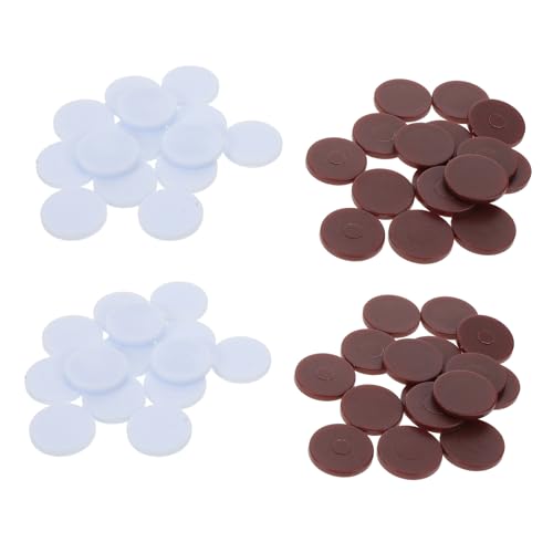 WESIEVYA 96 Stück Teiliges Runde Spielsteine Zweifarbig Robustes Material Vielseitig für Schach Dame für Camping Familienspielabende Stilvolles Design Langlebige Brettspielzubehör WESIEVYA 96 Stück Teiliges Runde Spielsteine Zweifarbig Robustes Material Vielseitig für Schach Dame für Camping Familienspielabende Stilvolles Design Langlebige Brettspielzubehör von WESIEVYA