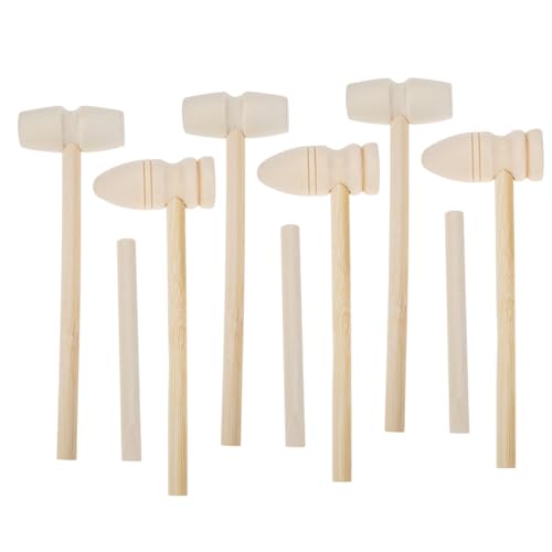 WESIEVYA 9St Kleiner Hammer Jungs hämmerndes hämmerndes Schlagspiel Maulwurf Werkzeug für kinderwerkzeug Toys Hammerspielzeug Holzschlägel für von WESIEVYA