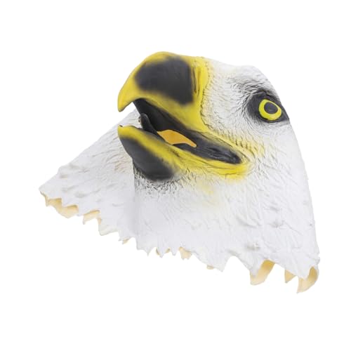 WESIEVYA Adler Maske Lustiges Tier Cosplay-adler-maske Krähenmaske Realistisches Tier Venezianische Maske Festivalmaske Vogelschnabel Adlermaske Tierkostüm Ostern Wildes Tier Weiß Emulsion von WESIEVYA