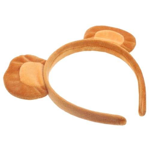 WESIEVYA Affenohren Stirnband Affenohr-Haarreifen schönes Haarband Spa-Stirnband Kostüm Stirnband Stirnbänder tierhaarreifen tierkostüme Affen-Haarband Cosplay-Kopfbedeckung Plastik Brown von WESIEVYA