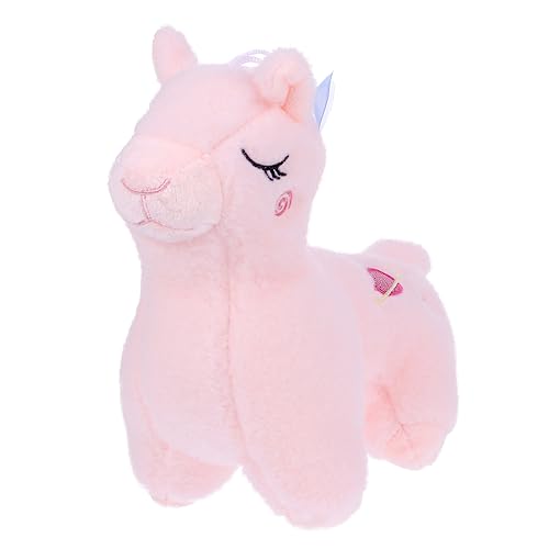 WESIEVYA Alpaka-Puppe Alpaka-Plüschtier Alpaka-Stofftier Valentinstag Kuscheltiere Plüsch-Alpaka-Figur Alpaka-Plüschkissen Plüschtiere Kuscheltier Alpaka Cartoon-Spielzeug PP Baumwolle Rosa von WESIEVYA