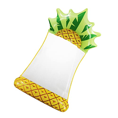 WESIEVYA Ananas-Wasser-Schwimm Bett aufblasbares Schwimmbad für Erwachsene Becken für Erwachsene Ananas Wasserliege Ananas Pool Party Zubehör Schwimmbett für Pool Schwimmende Matte Yellow von WESIEVYA