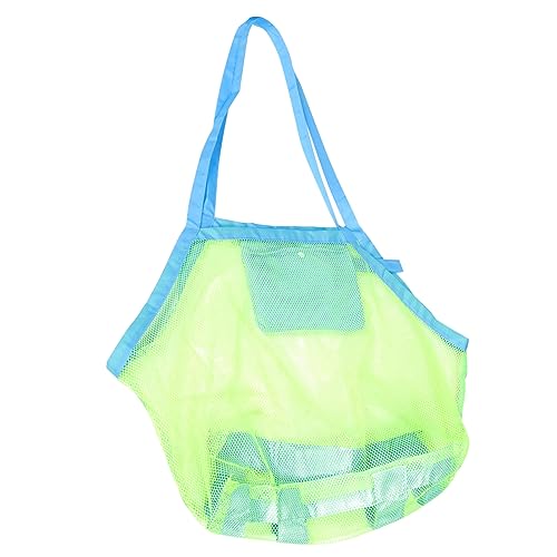 WESIEVYA Aufbewahrungstasche Für Spielzeug Mesh-Aufbewahrungstasche Strandmuscheltasche Strandspielzeugtaschen Mesh Spielzeugtasche Für Den Strand Strand-netztasche Nylon Light Green von WESIEVYA