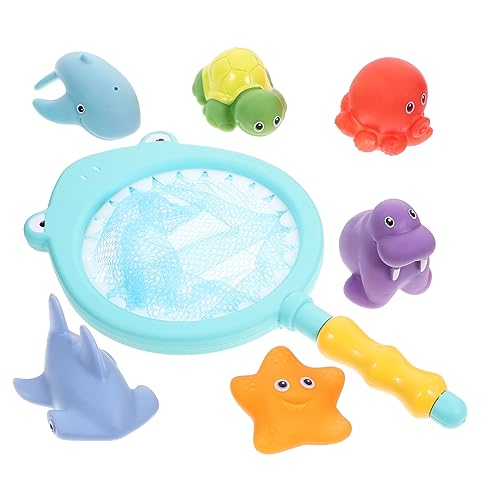 WESIEVYA Kinderspielzeug Set Mit Thermochromischen Tieren 4 Wasser Spritzende Tiere & 2 Farbwechsel Tiere Badespielzeug Mit Angelschnur Für Spaß Im Badezimmer Und Pool von WESIEVYA