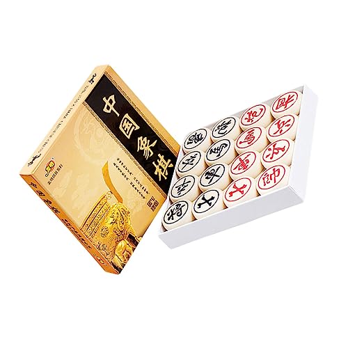 WESIEVYA Chinesisches High-End-Schach Desktop-Spielzeug Xiangqi chinesisches Schach Lernspielzeug 3D-Schachbrett Schachspiel Xiangqi Reisespiel frühes Lernspiel 3D lustiges Schach Hölzern von WESIEVYA