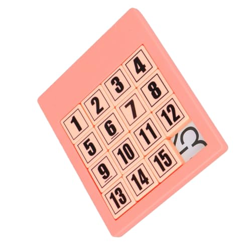 WESIEVYA Digitale Huarong-Straße Kinder Puzzle kinderpuzzle Zahlen sortierendes Spielzeug Foliennummernrätsel Zahlenblock Zahl kognitives Spielzeug Intelligenzspielzeug für Kinder Abs Rosa von WESIEVYA