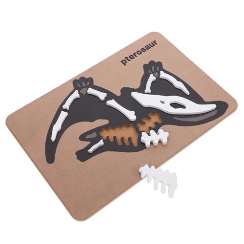 WESIEVYA Dinosaurier Fossil Puzzle, Lernpuzzle Spielzeug, Dinosaurier Fossil Knochen Puzzle, Kleinkind Holzpuzzle, Dinosaurier Stein Puzzles, Lustiges Spielzeug, Kinder Lernpuzzle von WESIEVYA