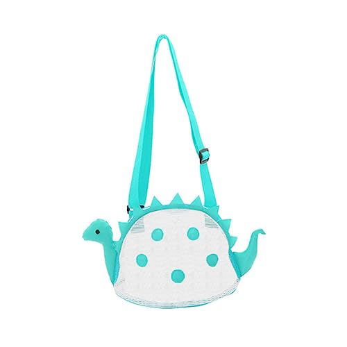 WESIEVYA Dinosaurier-Strandtasche Strandtaschen Spielzeugtaschen aus Mesh Kinder Strandtasche Sandspielzeug Aufbewahrung Strandtasche für Kinder Spielzeugtasche für den Strand PVC Blue von WESIEVYA