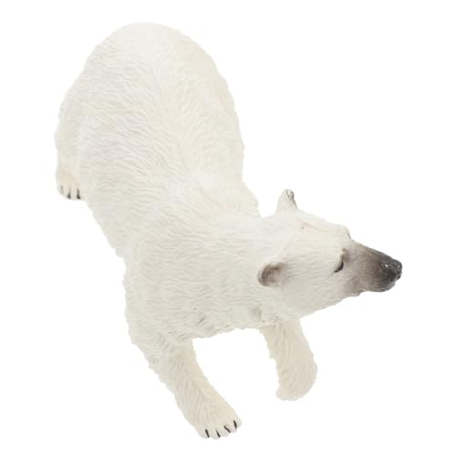 WESIEVYA Eisbärenmodell Tierfiguren Bärenornamente Dekoratives Tiermodell Simuliertes Tiermodell Kleines Bärenmodell Tierwelt Tiere Figuren Dekorative Bärenstatue Bärenfiguren von WESIEVYA