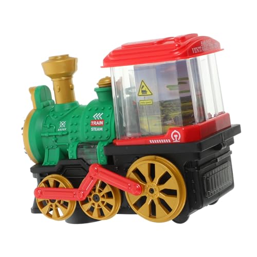 WESIEVYA Elektrischer Kinderzug Mit Rotierender Rauchlampe Dampfender Zugspielzeug Für Kleinkinder Ideal Für Rennstreckenspielzeug Und Holzeisenbahn Fans Fördert Kreatives Spiel Und von WESIEVYA