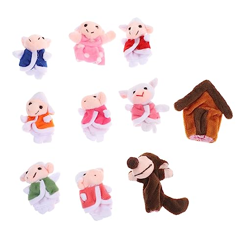 WESIEVYA Fingerspielzeug Fingerpuppen für Kinder Plüschtier Fingerpuppentheater Stoffhunde für Kinder tierische Fingerpuppe Household Toys haushaltsspielzeug Spielzeugfinger Colorful von WESIEVYA