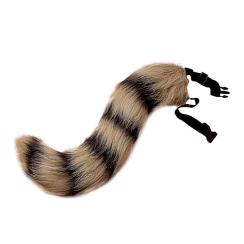 WESIEVYA Fluffy Tail Kostü Aus Kunstfell Mit Verstellbarem Für Halloween Cosplay Und Partys Und Realistisches Fuchsdesign von WESIEVYA