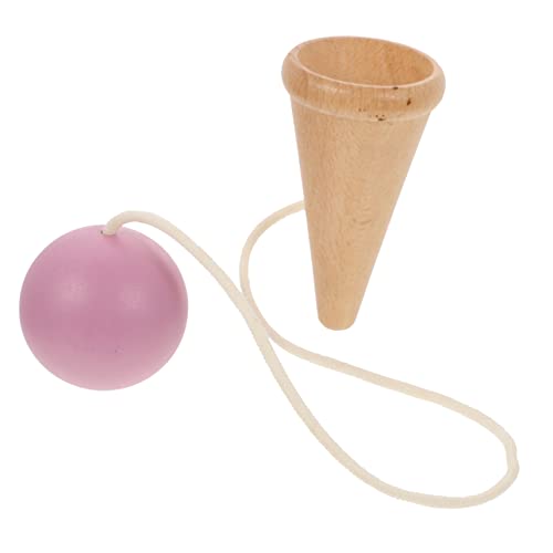 WESIEVYA Geschicklichkeitsball Neuheit Bälle Spielzeug Kendama-Ball japanische spielzeuge bastelzeug für Kinder Activity für Kinder Kendama-Spielzeug aus Holz Kinderspielzeug aus Holz Rosa von WESIEVYA